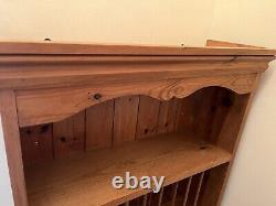Lovely Solid Antique Pine Wall Mounted Plate Rack Shelf Unit