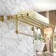 Luxurious Wall Mount Gold/Chrome Towel Rack & Towel Bar Bathroom Shower Shelves