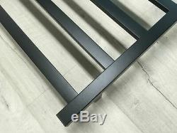 Matte Black Heated 304 s/steel Towel Rack 4 Bars hard wired AU standard 850 mm