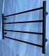 Matte Black Heated Towel Rail rack Round 4 bar 850 mm wide 510 h electro plated