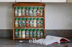 McCormick Gourmet Organic Wood Spice Rack, 24 Herbs & Spices, Holiday Spice Gift