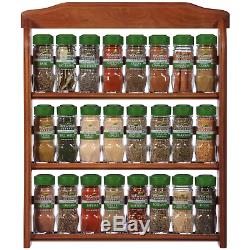 McCormick Gourmet Organic Wood Spice Rack, 24 Herbs & Spices, Holiday Spice Gift