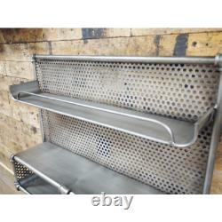 Metal Pipe Wall Shelf With Hooks Industrial Style Storage Racking Shelving Unit