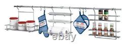 Midway Railing Set, Includes 1500 mm Railing, Supports, S Hooks, Rack & Holders