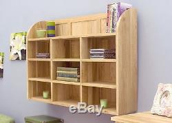 Mobel CD DVD rack storage wall mounted solid oak office furniture