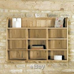 Mobel solid oak home office furniture CD DVD storage wall rack unit