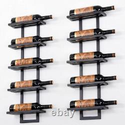 Modern Iron Wall-mounted Wine Holder Simple Hanging Wine Rack Holder Iron Art