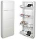 Modern Tall Slim 4 Tier Shoes Storage Cabinet Rack Hallway White x 2 Bargain