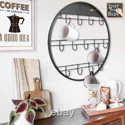 Mug Rack for Handmade Large Wall Mounted Storage Display Organizer Rack Coffee