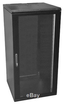 NEW 19 24U 500mm deep wall mount cabinet rack for multiple uses, black color