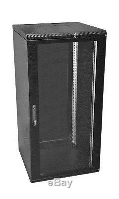 NEW 19 24U 600mm deep wall mount cabinet rack for multiple uses, black color