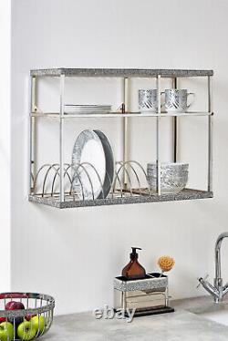 NEXT Harper Gem Diamanté Metal kitchen Wall Unit Utensil Rack Cup Hooks