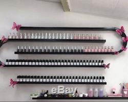 Nail Polish Shelf Rack Wall Mounted U Type Holder Hot Black Cosmetics Organizer