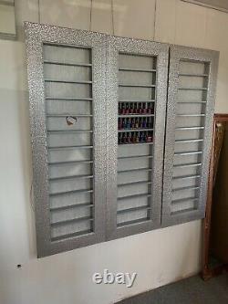 Nail polish display rack wall mounted polish shelf mosaic silver salon furniture