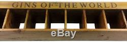 New Gins of the World 10 Bottle Rack Wooden Wine Wall Mounted Bar Display Holder