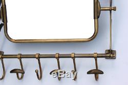 New Retro Style Train Brass Wall Mounted Hanging Luggage Rack Mirror Shelf Hooks