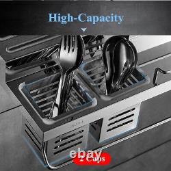 New Wall Mounted Kitchen Utensil Rack Stainless Steel Pantry Cookware Dinnerware