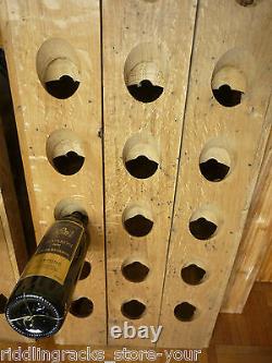 ORIGINAL B-Stock Champagne Riddling Rack f. 30 Bottles + Branding/ Oak Wine Rack