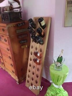 ORIGINAL B-Stock Champagne Riddling Rack f. 30 Bottles + Branding/ Oak Wine Rack