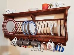 Original Penny Pine Plate Rack And Mug Holder Large Farmhouse Country Style