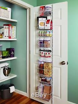 Over The Door Spice Rack Organizer Food Storage Hanger Pantry Shelf Wall Mount