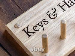 Personalised Rustic Wall Mounted Key Holder, Rustic First Home Gift