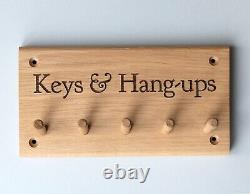 Personalised Rustic Wooden Key Holder, Ideal Housewarming, First Home Gift