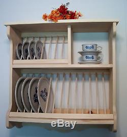 Plate Rack Wood Wooden Wall Mount Fiestaware New Free Shipping