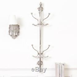 Polished Chrome Wall Mounted Coat Stand Garment Rack/ Clothes Hooks
