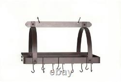 Pot Rack With Grid 24 Hooks Old Dutch 30 in. X 20.5 in. X 15.75 in. Oiled Bronze
