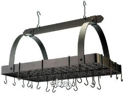 Pot Rack With Grid 24 Hooks Old Dutch 30 in. X 20.5 in. X 15.75 in. Oiled Bronze
