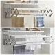 Pottery Barn Wall Mount Drying Rack Clothes Laundry Folding Hanger New SEE PICS