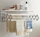 Pottery Barn Wall-Mounted Laundry Drying Rack Hanger Steel White Williams-Sonoma
