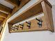 Premium Quality Solid Oak Coat Hook Rack With Shelf Interior Hallway Hanger
