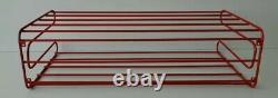 RED Vintage IKEA Fran metal and vinyl wire shoe/wall rack/shelf Dutch Style
