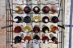 RIGIDEX 1930's French Antique Wine Rack Safe Locking Industrial Cage 50 BOTTLES