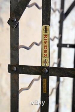 RIGIDEX 1930's French Antique Wine Rack Safe Locking Industrial Cage 50 BOTTLES