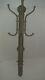 Rare Vintage Antique Industrial Barber Shop Brass Coat Rack Tree Wall Mounted