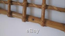 Rattan Wall Mounted Coat Rack by Olaf von Bohr for Bonacina 1950s