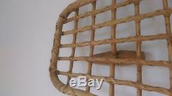 Rattan Wall Mounted Coat Rack by Olaf von Bohr for Bonacina 1950s