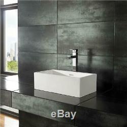Resin Stone Basin Rectangular Bathroom Sink 450mm x 250mm Counter Wall Hung