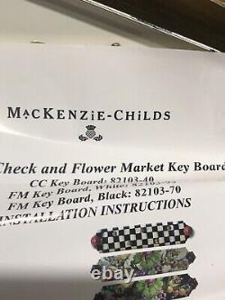 Retired MacKenzie Childs Enamel Courtly Check 5 Hook Key Rack/Park. NEW