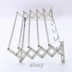 Retractable Wall Mounted Clothes Dryer towel Hanging Drying Rack Stainless Steel