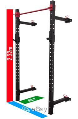 Riot Wall Mounted Foldable Rack (2.32m) Home Gym Strength Shop