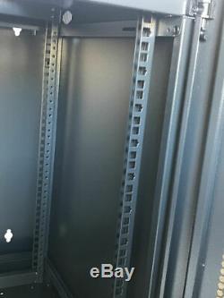 Rising 12U Wall Mount Network Server Cabinet Rack Enclosure Glass Door Lock