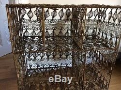 Rockett St George Ornate Brass Wirework Storage Rack. Stunning and unusual
