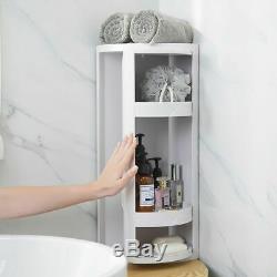 Rotating Shelf Rack Bathroom Corner Storage Kitchen Soap Shampoo Bath Organizer