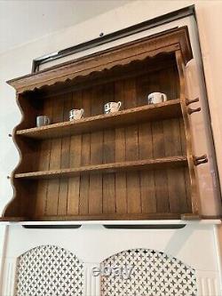 Rupert Nigel Griffiths Georgian style Solid Oak Antique Wall hanging plate rack