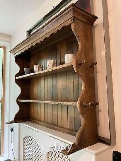 Rupert Nigel Griffiths Georgian style Solid Oak Antique Wall hanging plate rack