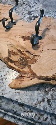 Rustic Solid Oak Wooden Coat Rack